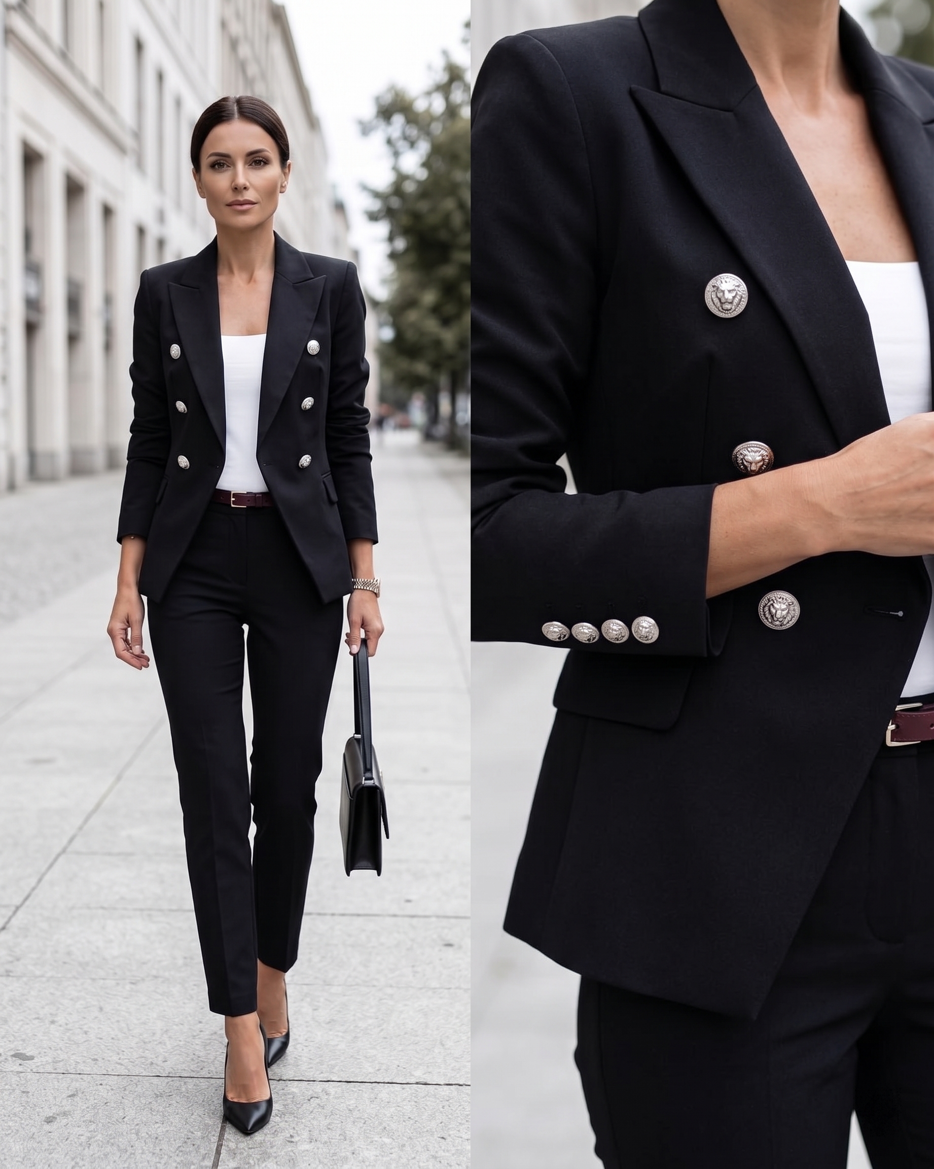 Alina – Damen Business Anzug mit Blazer und Stoffhose