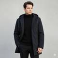Stylische Herren-Langjacke mit Kapuze und Reißverschluss - J&B - 1 - Annoboutique