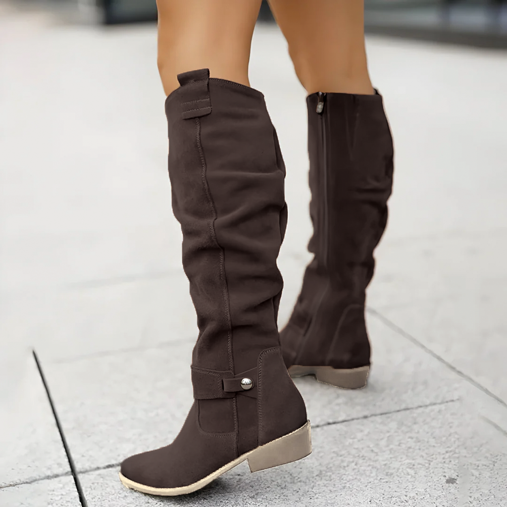 Maribel – Hohe Wildlederstiefel für Damen