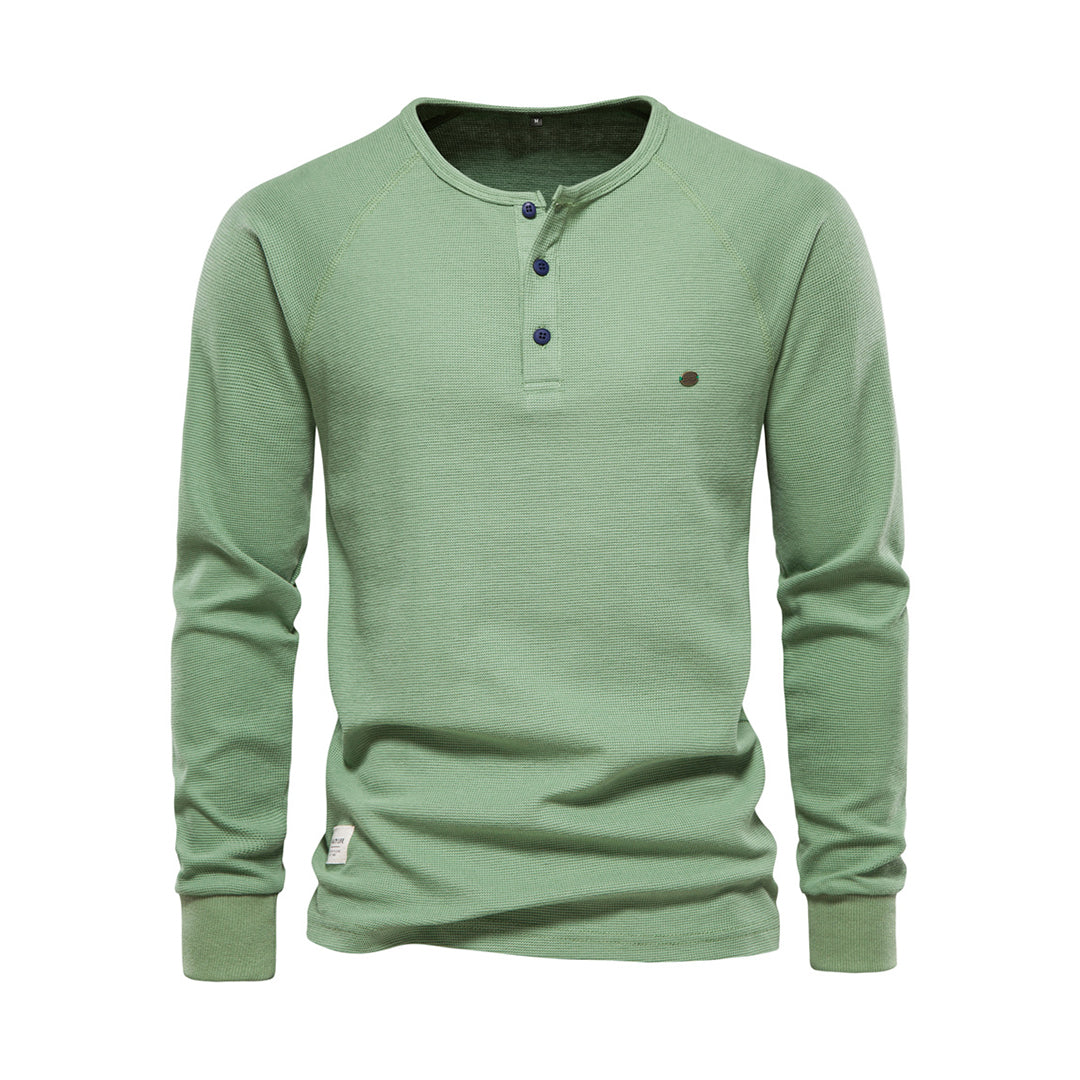 Adrian – Herren Longsleeve mit Knopfleiste