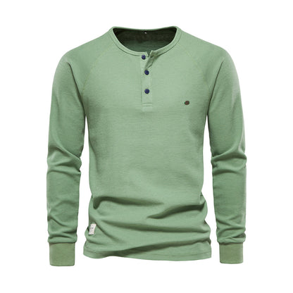 Adrian – Herren Longsleeve mit Knopfleiste