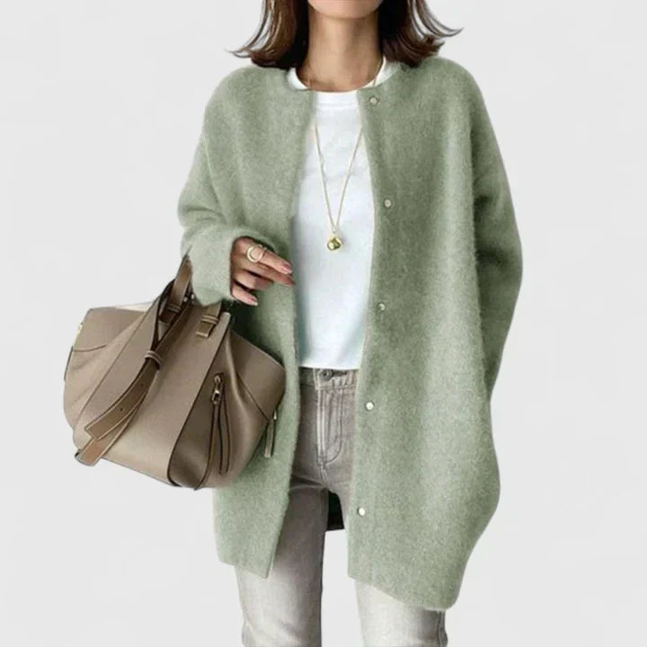 Damen Strickjacke - Bequeme Passform mit eleganten Knöpfen - J&B - 6 - Annoboutique