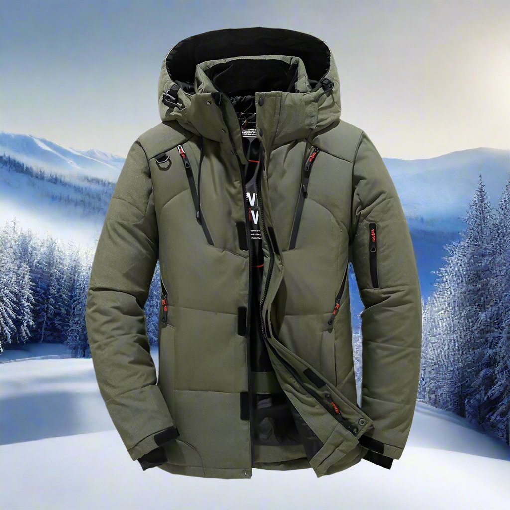 Maximilian - Herren Winterjacke warm gefüttert mit Kapuze