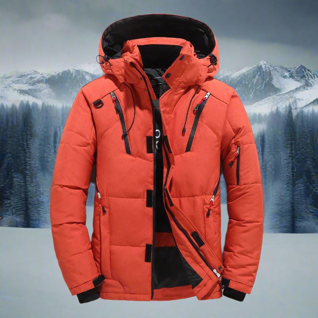 Maximilian - Herren Winterjacke warm gefüttert mit Kapuze