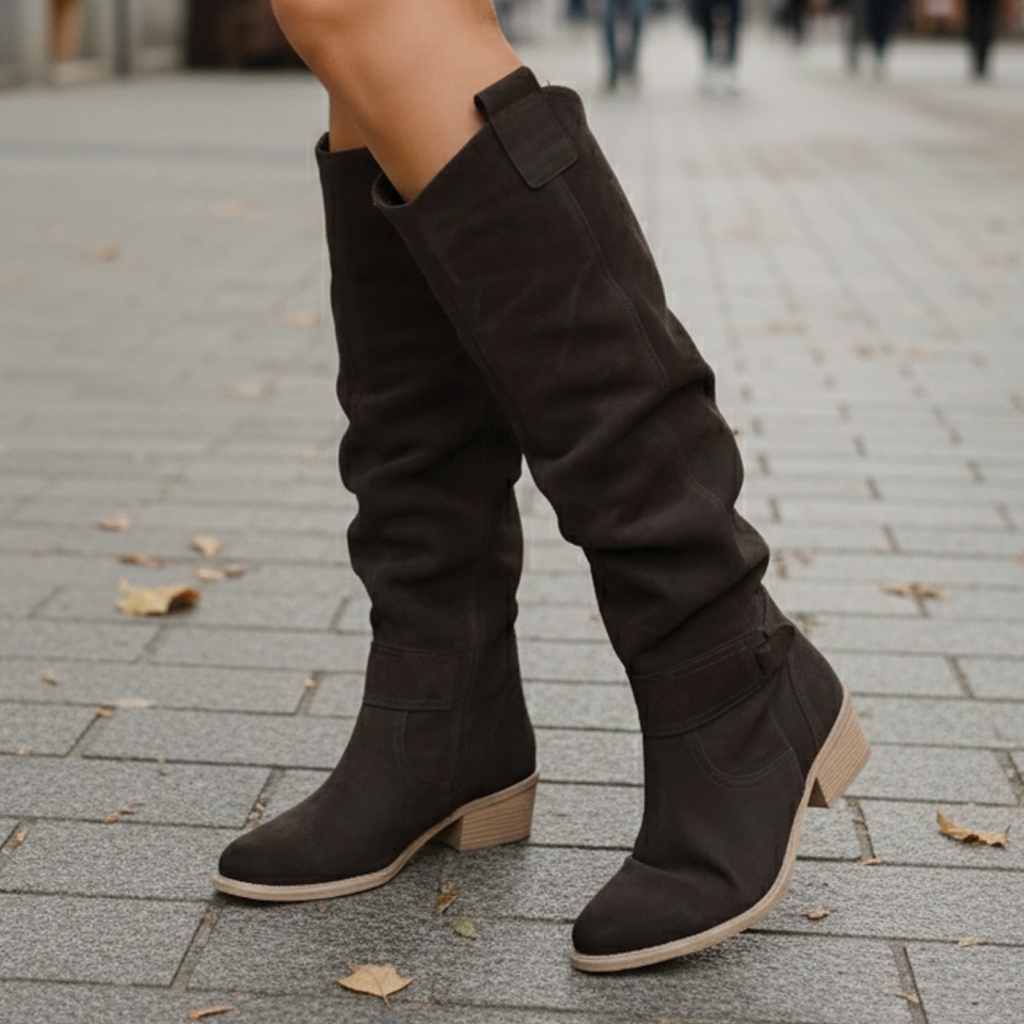Maribel – Hohe Wildlederstiefel für Damen