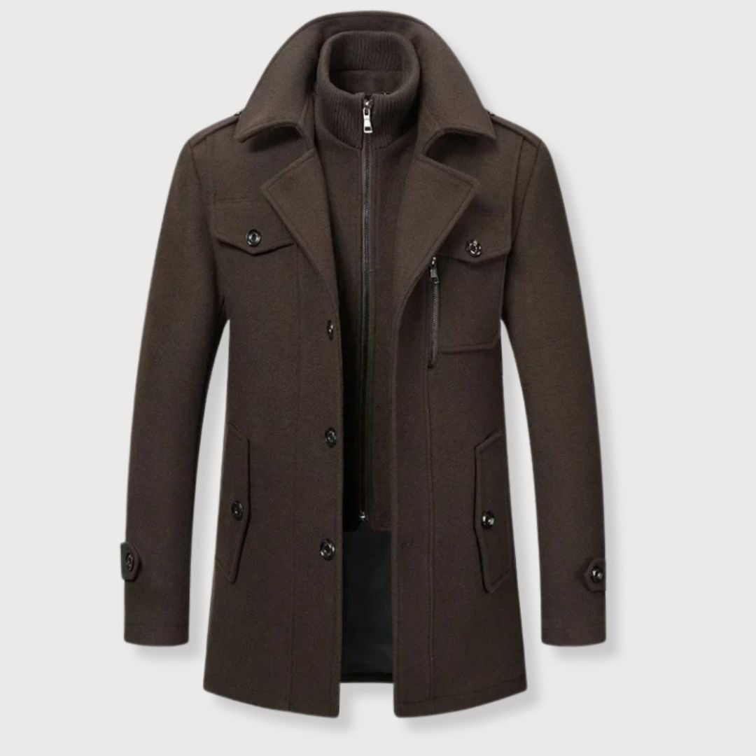 James – Klassischer Wollmantel für Herren im eleganten City-Look