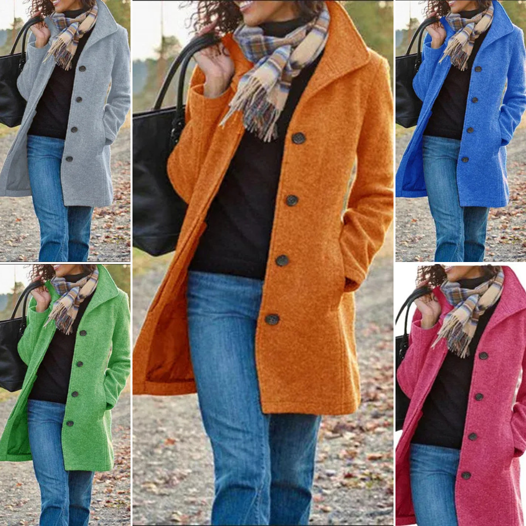Hazel – Eleganter Wollmantel für Damen