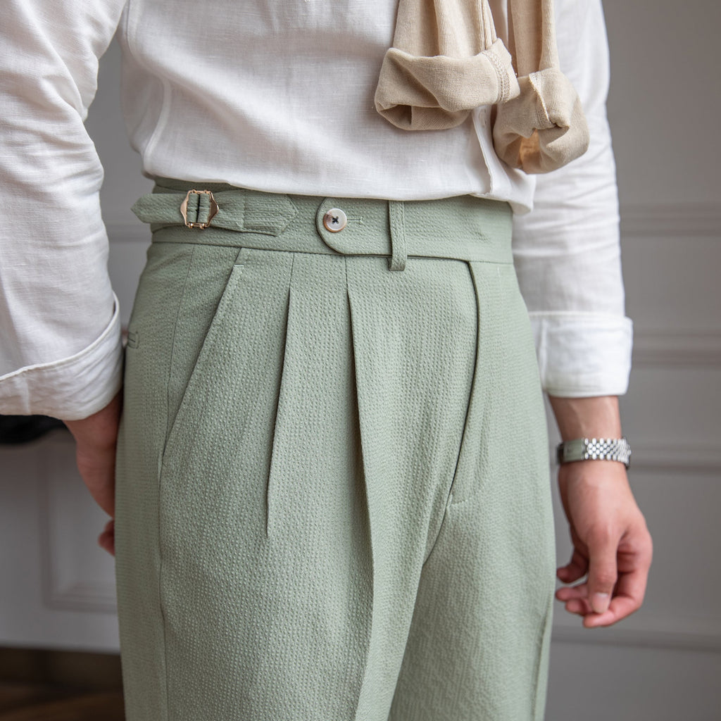 Lukas – Faltenhose mit hoher Taille für Herren