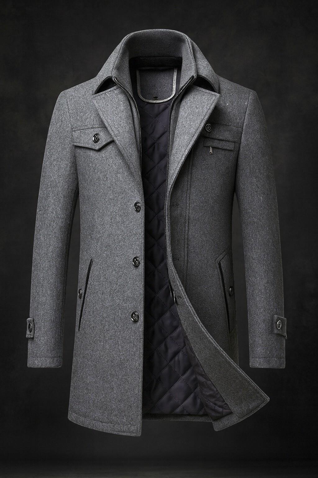 Edward – Eleganter Herrenmantel mit Integriertem Innenlayer