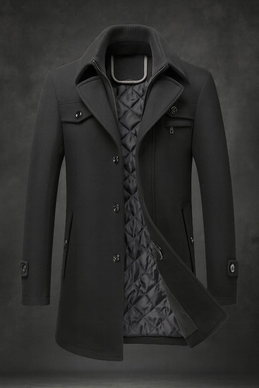 Edward – Eleganter Herrenmantel mit Integriertem Innenlayer