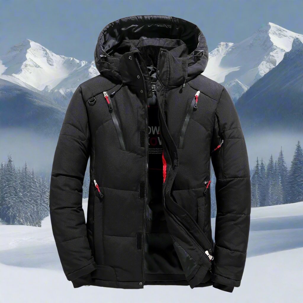 Maximilian - Herren Winterjacke warm gefüttert mit Kapuze