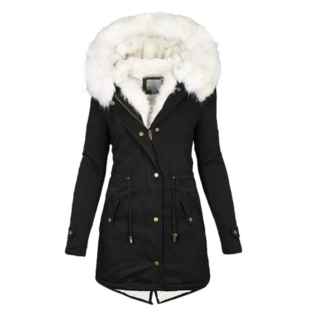 Alicja – Winterparka mit Fellkapuze Damen