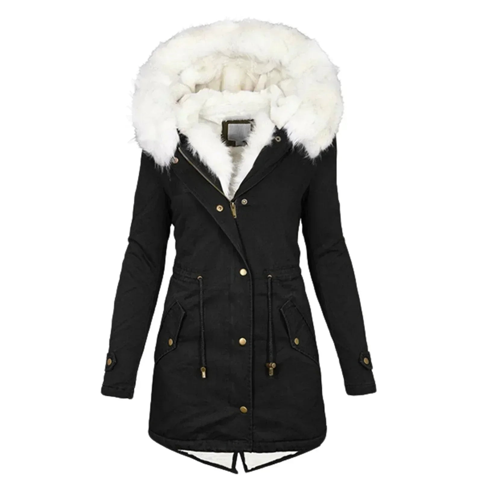 Alicja – Winterparka mit Fellkapuze Damen