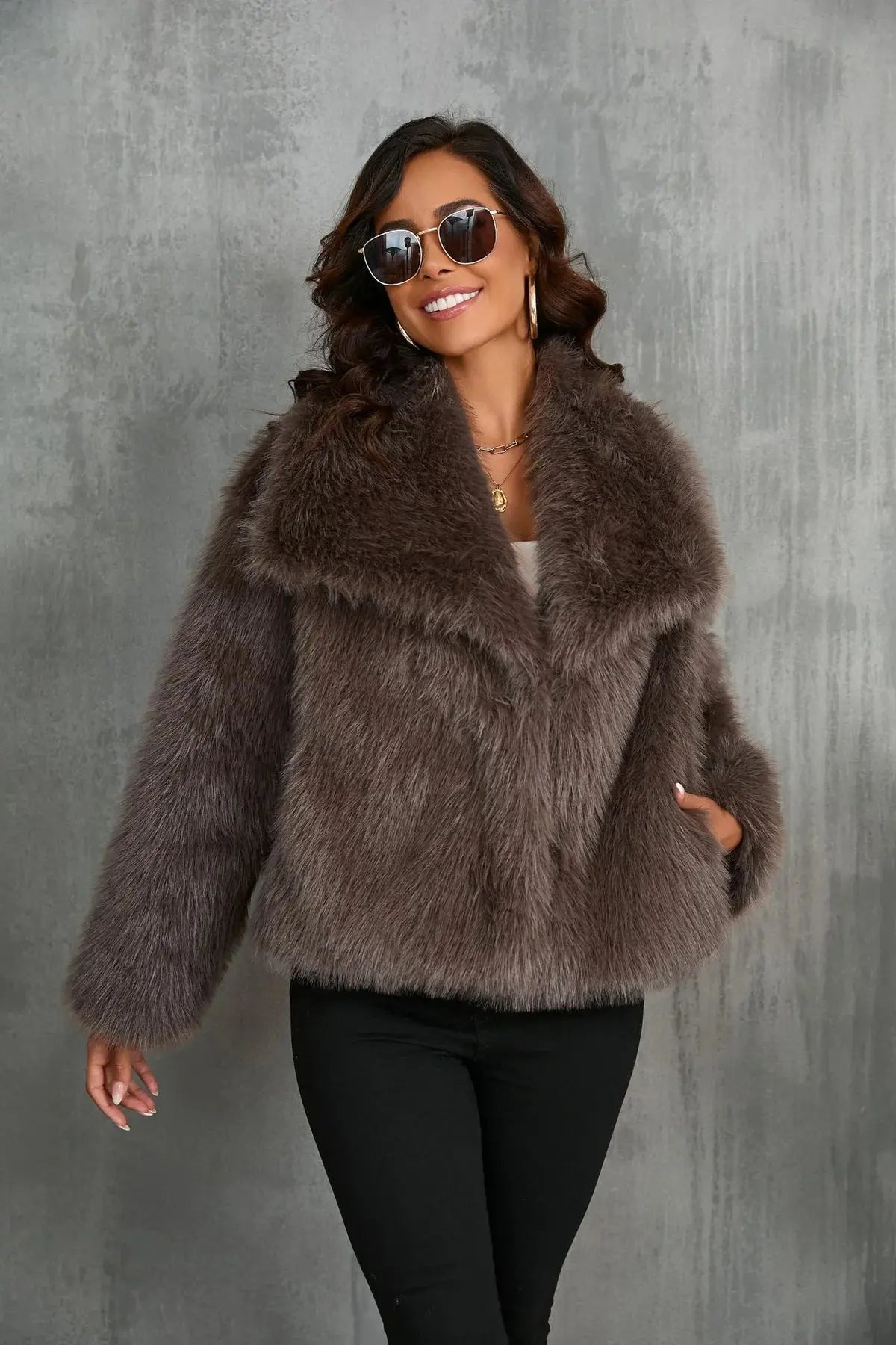 Alina – Luxus Faux-Fur Jacke Damen