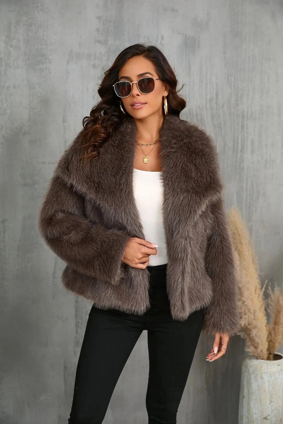 Alina – Luxus Faux-Fur Jacke Damen