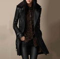 Elara – Edler Leder Trenchcoat Damen