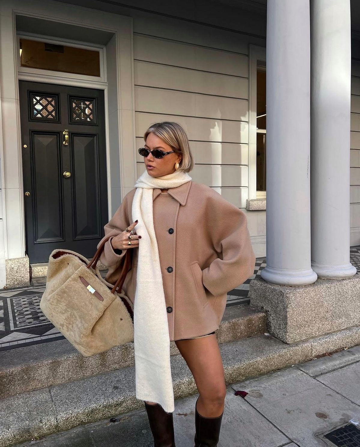 Paula – Eleganter Wollmantel Damen im modernen Oversize-Stil