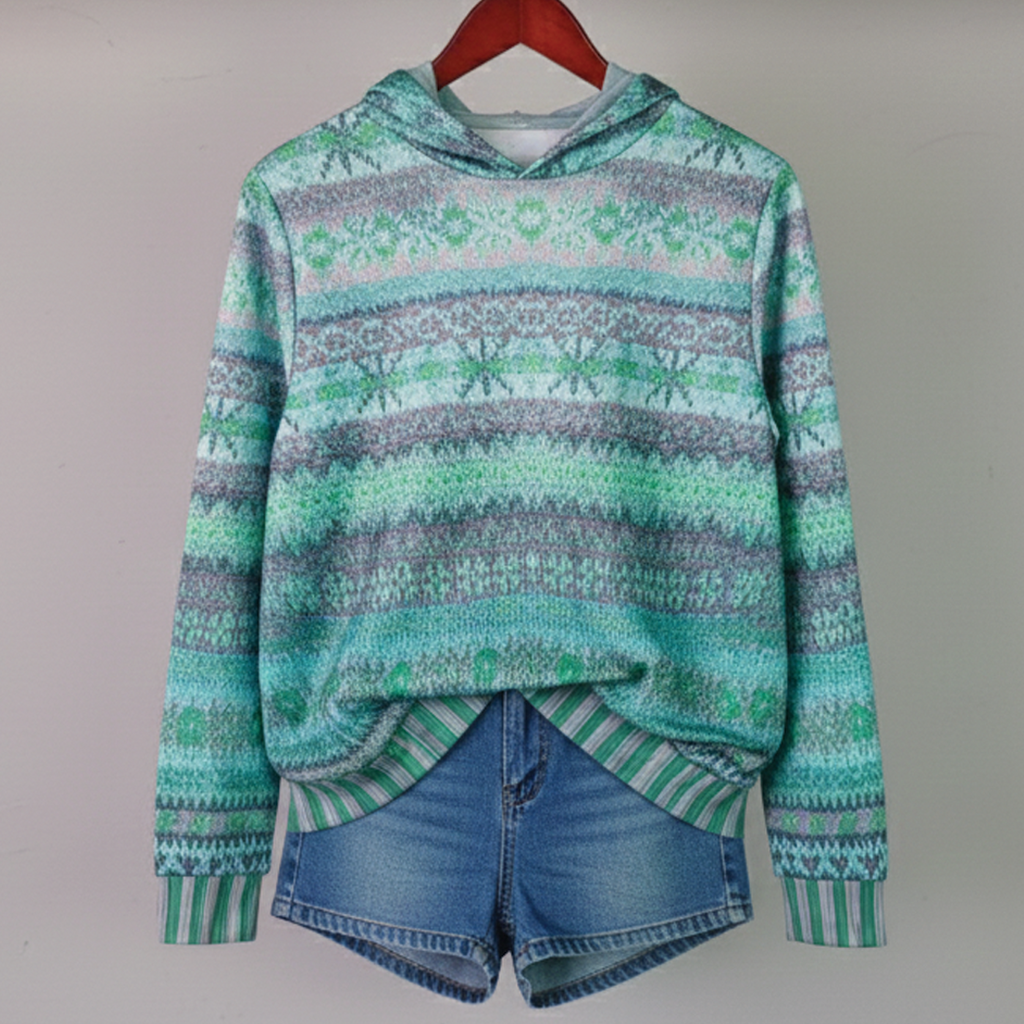 Daniela – Lässiger gemusterter Damen Hoodie
