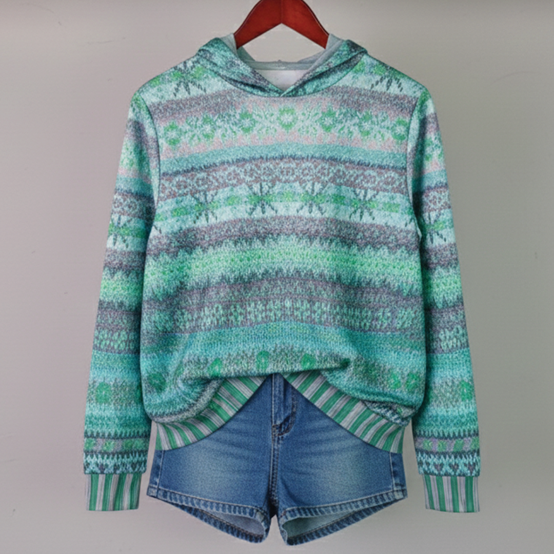 Daniela – Lässiger gemusterter Damen Hoodie
