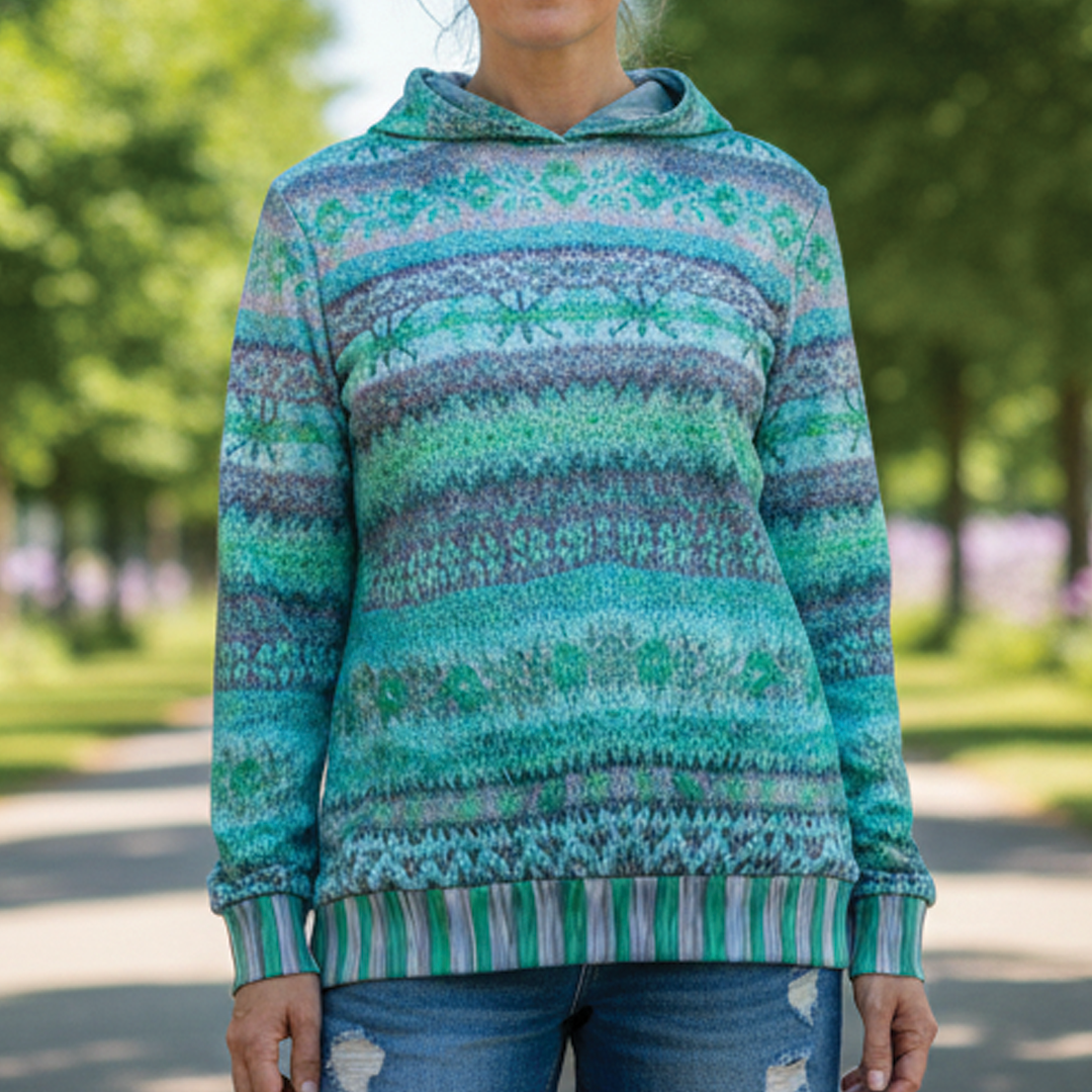 Daniela – Lässiger gemusterter Damen Hoodie