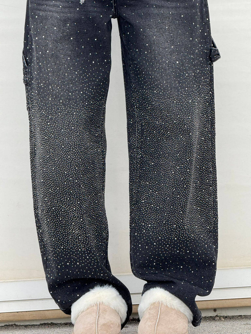 Livia – Glitzernde Straight-Leg Jeans Damen