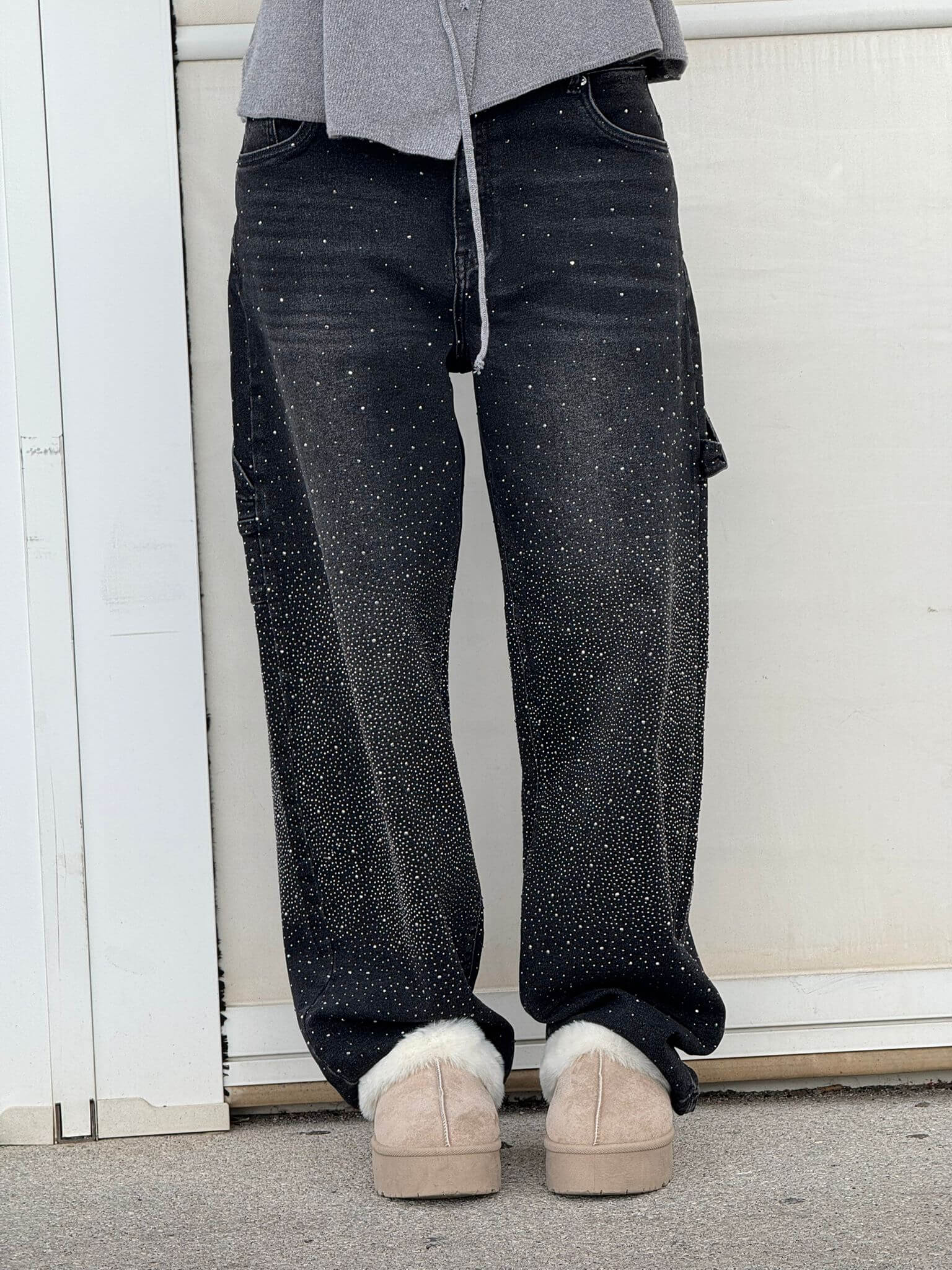 Livia – Glitzernde Straight-Leg Jeans Damen