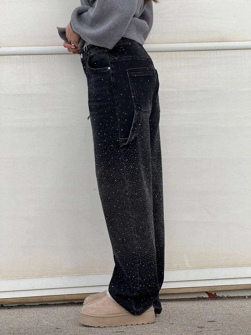 Livia – Glitzernde Straight-Leg Jeans Damen