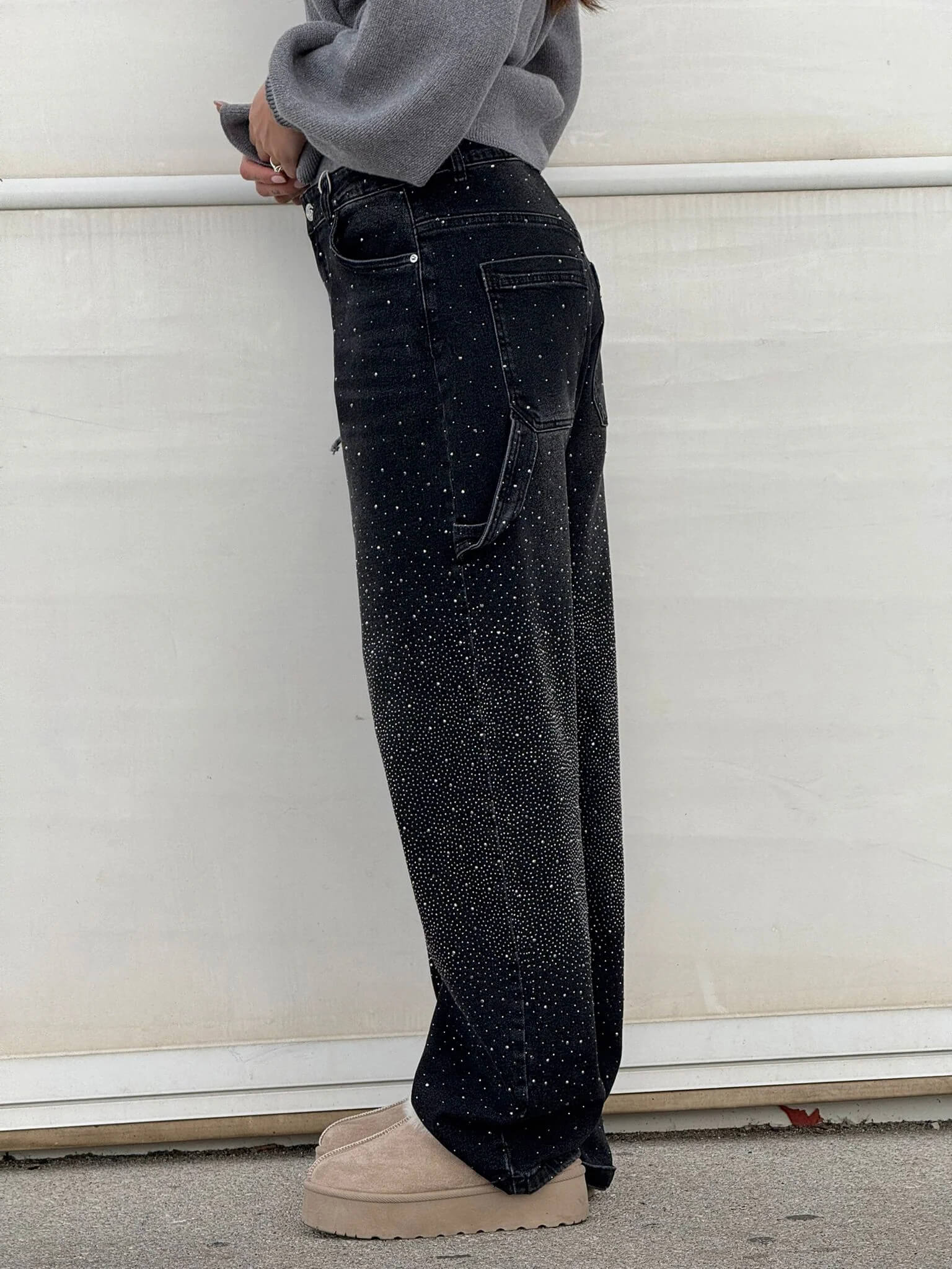 Livia – Glitzernde Straight-Leg Jeans Damen