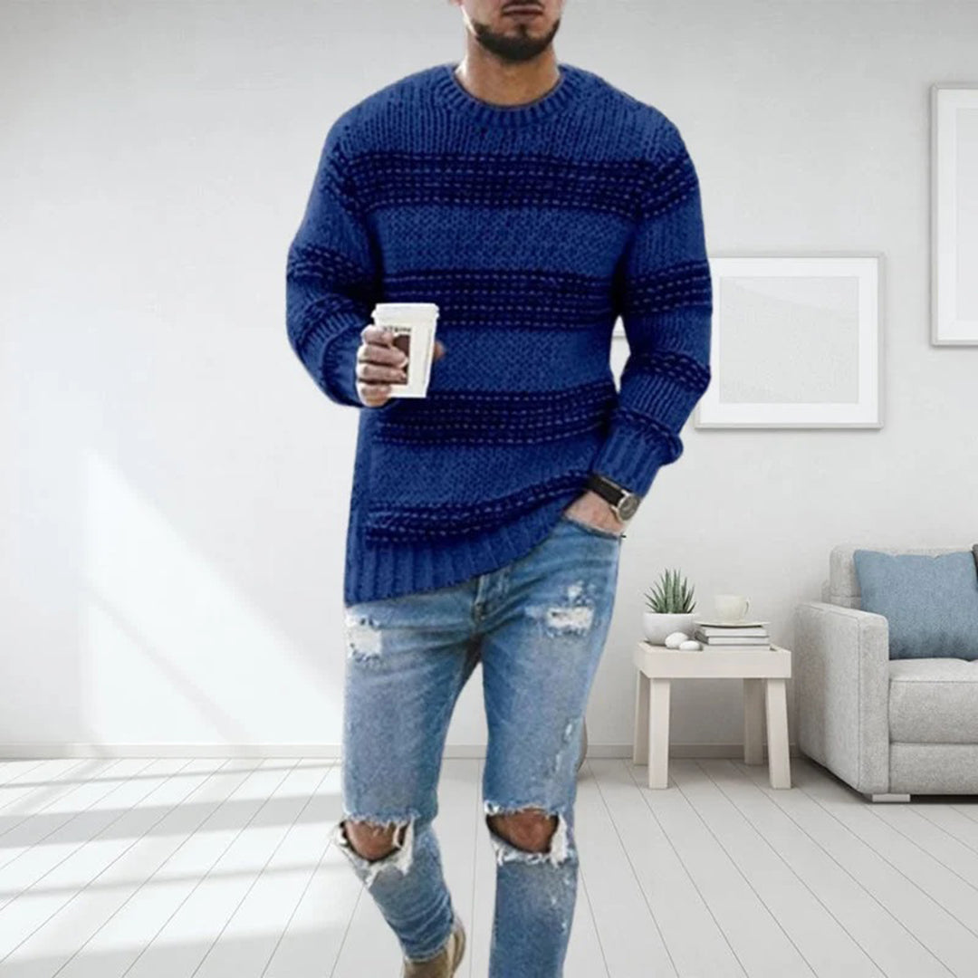 Liam – Herren Pullover Strick mit Rundhalsausschnitt Wintermode