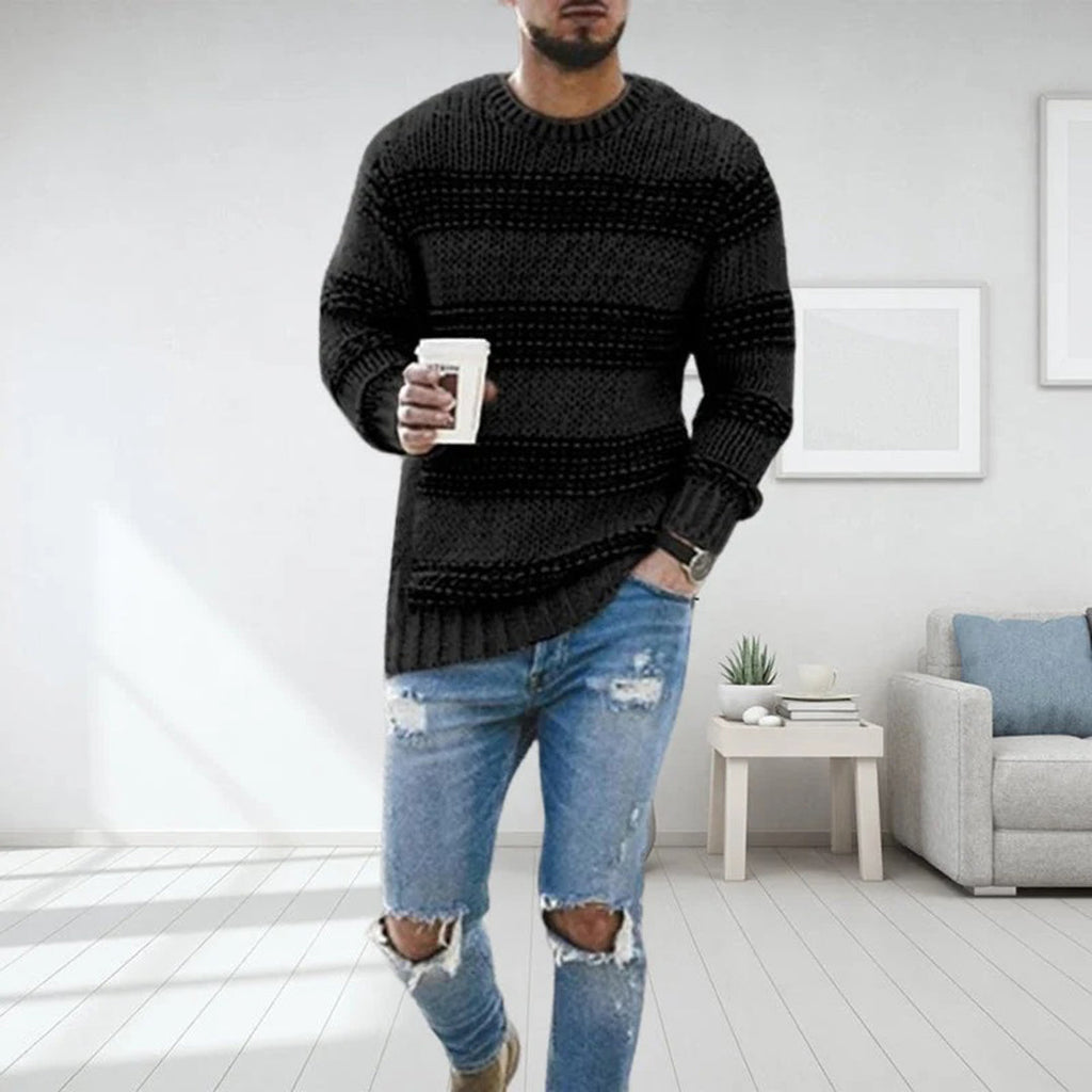 Liam – Herren Pullover Strick mit Rundhalsausschnitt Wintermode