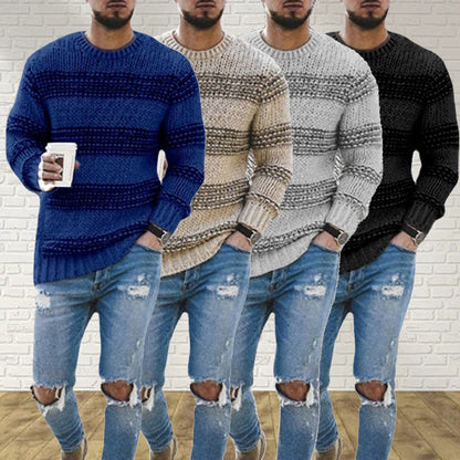 Liam – Herren Pullover Strick mit Rundhalsausschnitt Wintermode