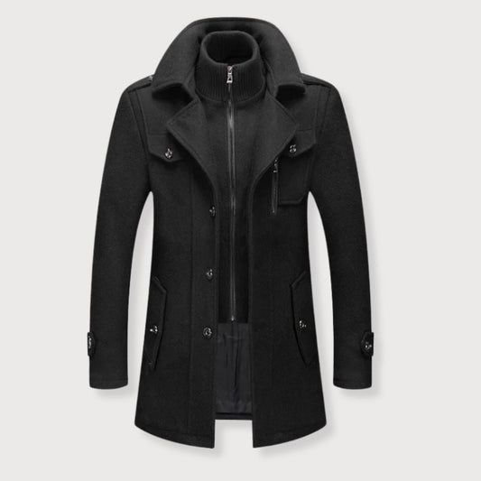 James – Klassischer Herren-Wollmantel mit modernem Innenlayer