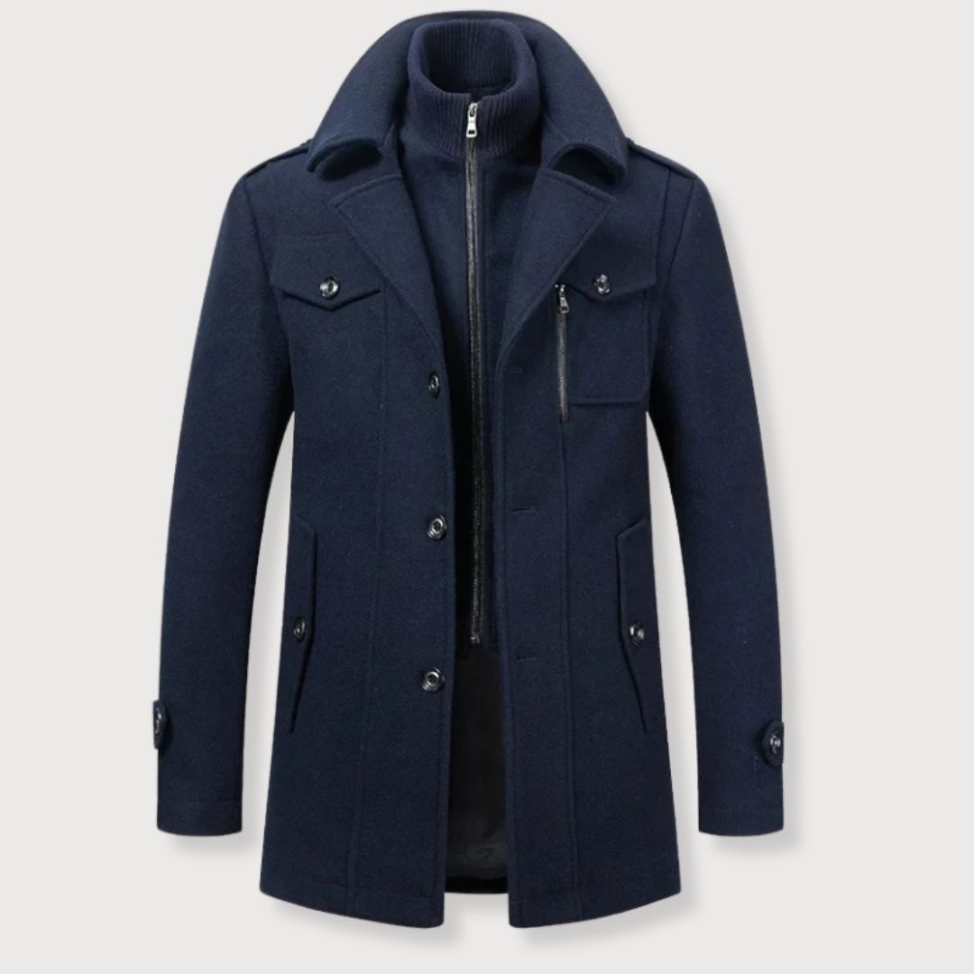 James – Klassischer Wollmantel für Herren im eleganten City-Look