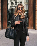 Lea – Minimalistische Lederjacke für Damen