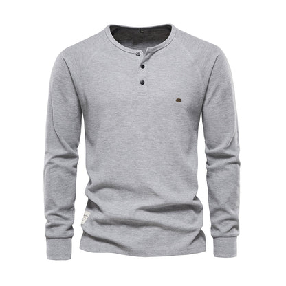 Adrian – Herren Longsleeve mit Knopfleiste