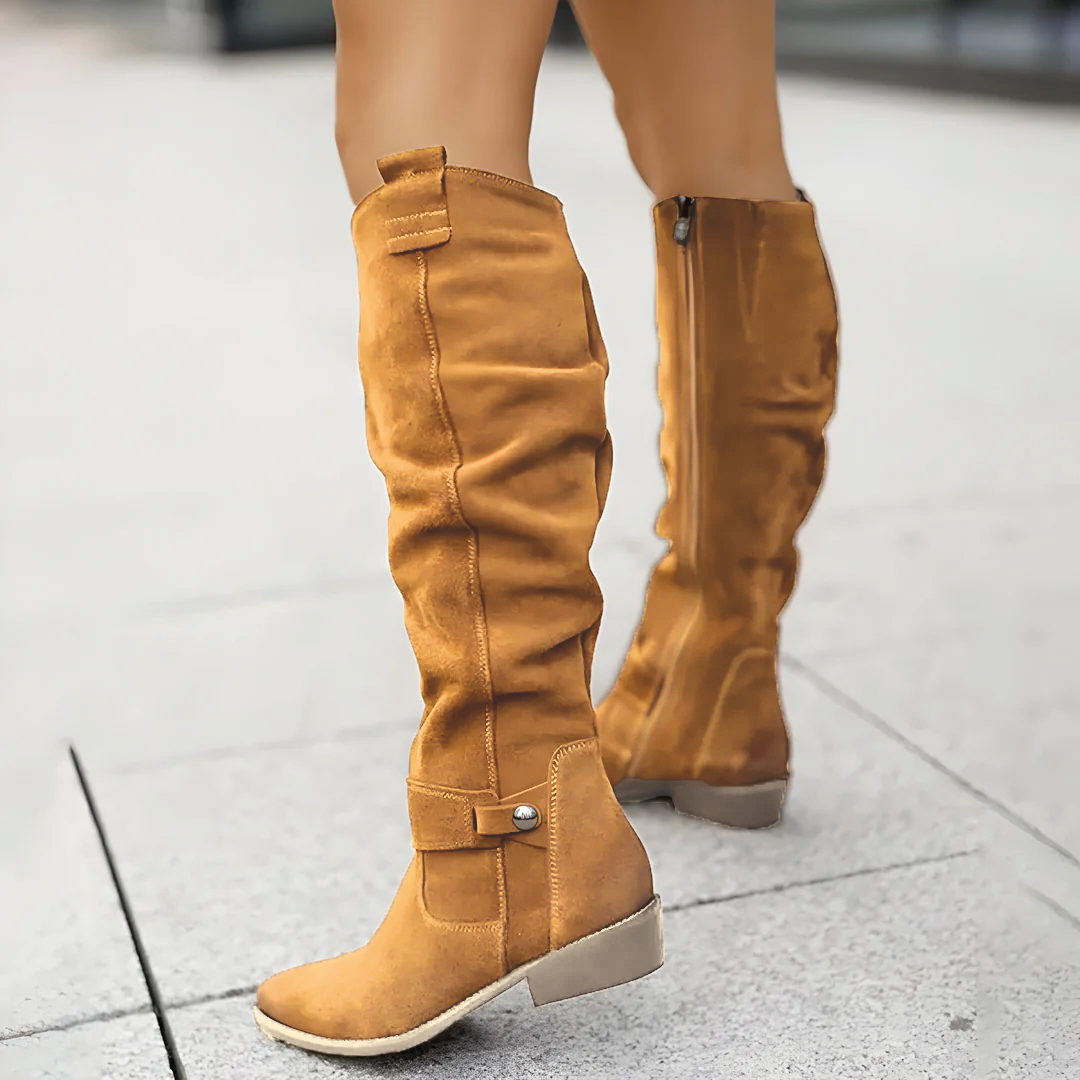 Maribel – Hohe Wildlederstiefel für Damen