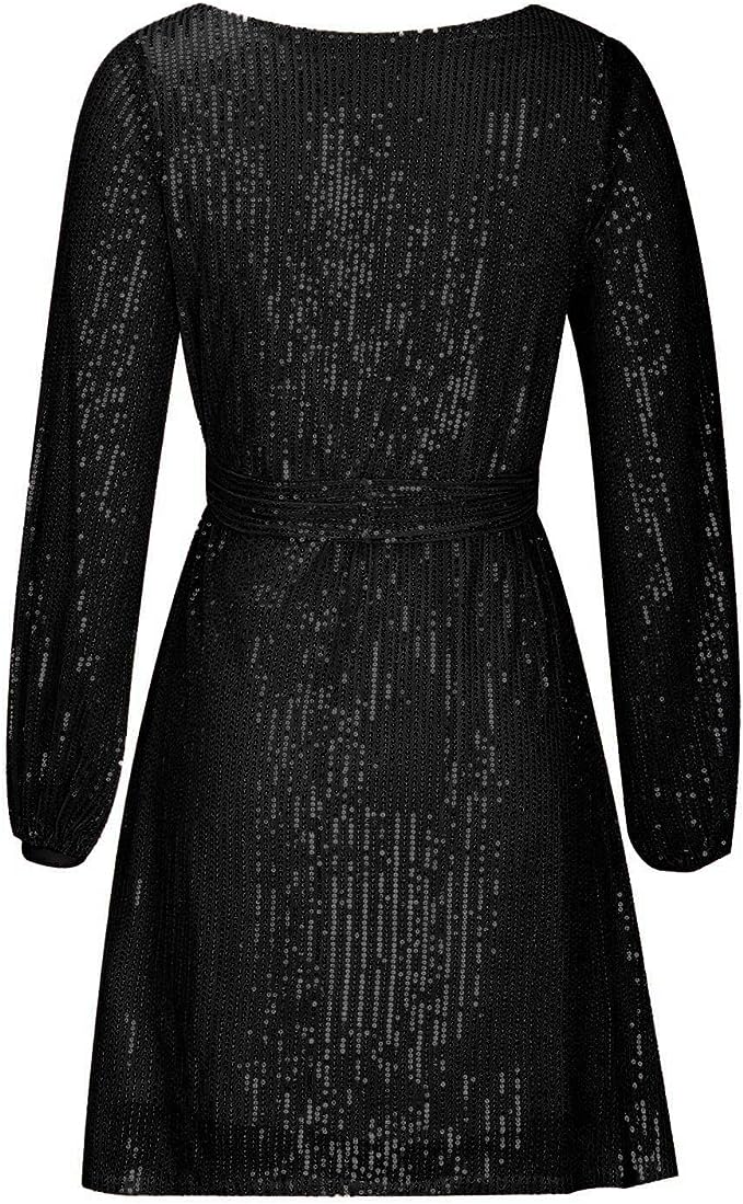 Aurora – Damen Glitzer Abendkleid Cocktailkleid mit Pailletten