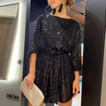 Aurora – Damen Glitzer Abendkleid Cocktailkleid mit Pailletten
