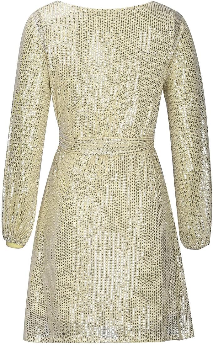 Aurora – Damen Glitzer Abendkleid Cocktailkleid mit Pailletten