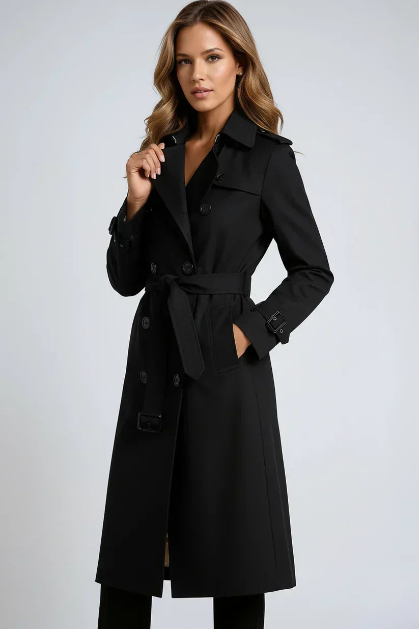 Trenchcoat Damen mit klassischem Schnitt und Gürtel | A&B - 1 - Annoboutique