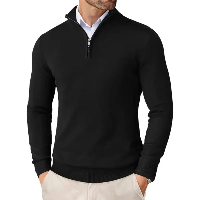 Moderne Herrenjacke mit Viertelreißverschluss und lässiger Passform - J&B - 1 - Annoboutique