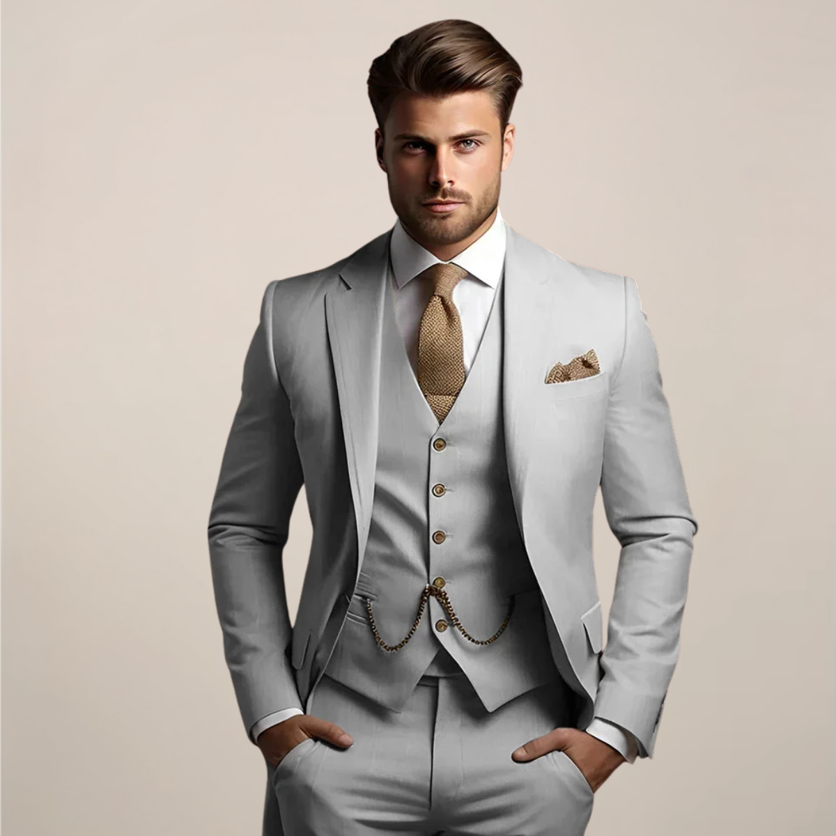 Hugo – Eleganter Herren Dreiteiler Anzug mit klassischem Revers