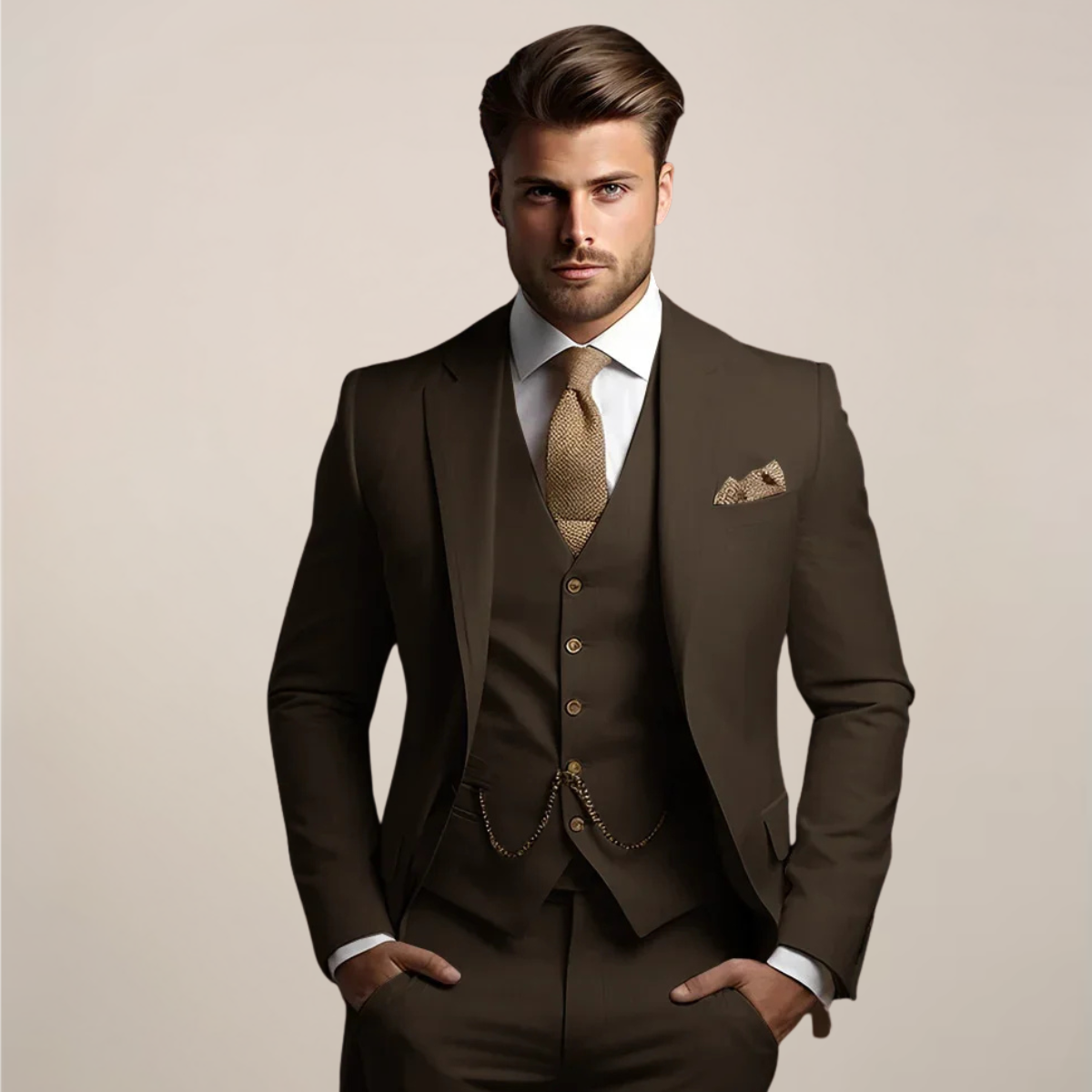 Hugo – Eleganter Herren Dreiteiler Anzug mit klassischem Revers