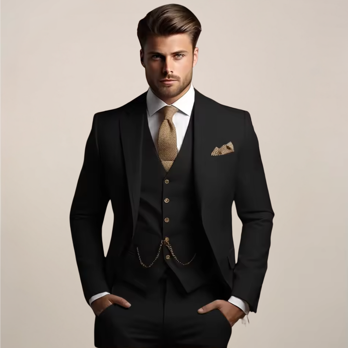 Hugo – Eleganter Herren Dreiteiler Anzug mit klassischem Revers