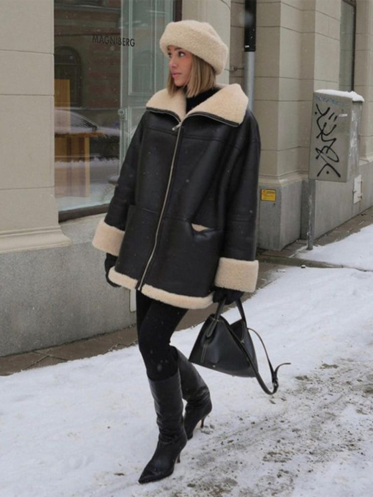Eliza – Winterliche Shearling-Jacke für Damen