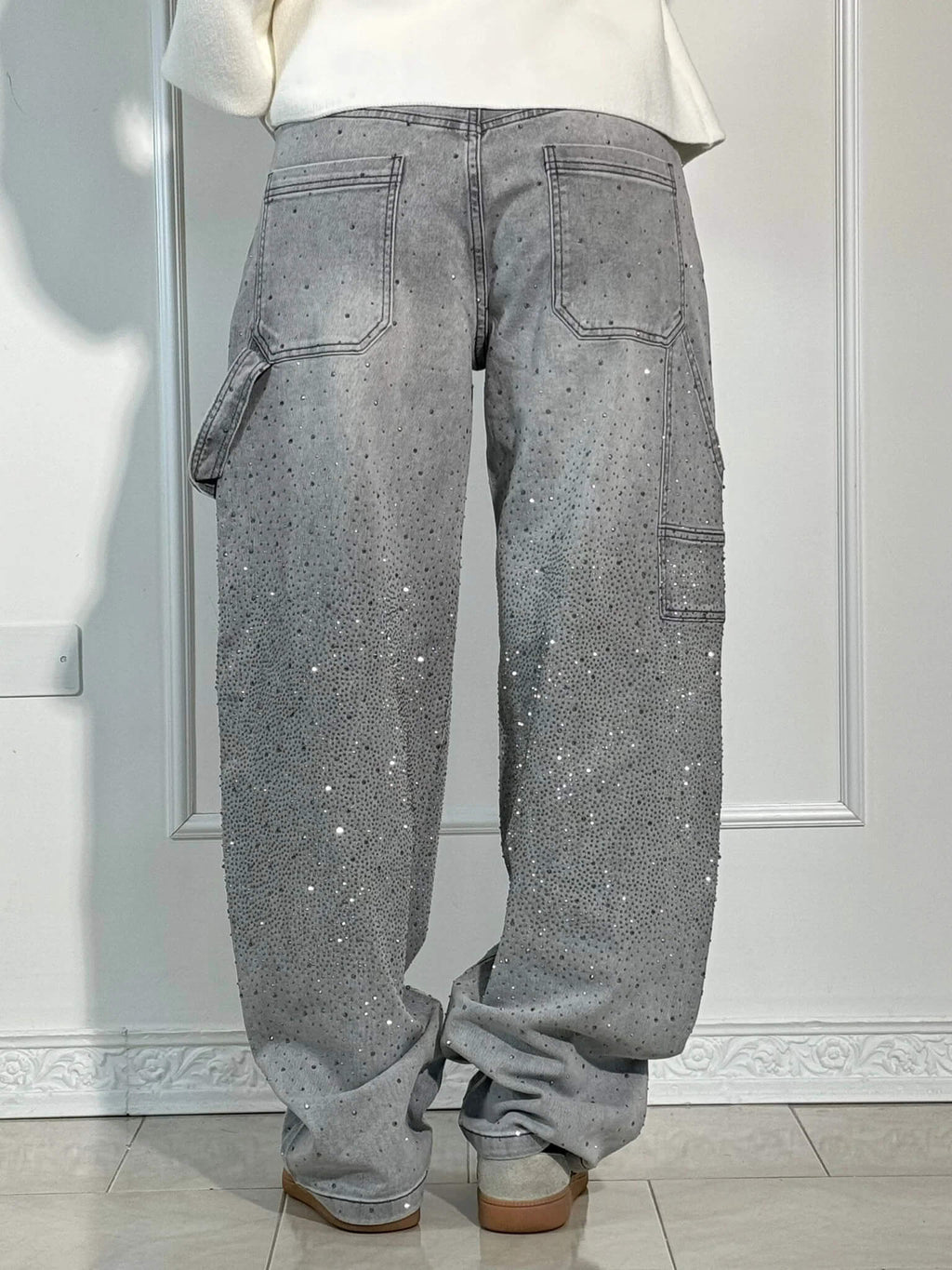 Livia – Glitzernde Straight-Leg Jeans Damen