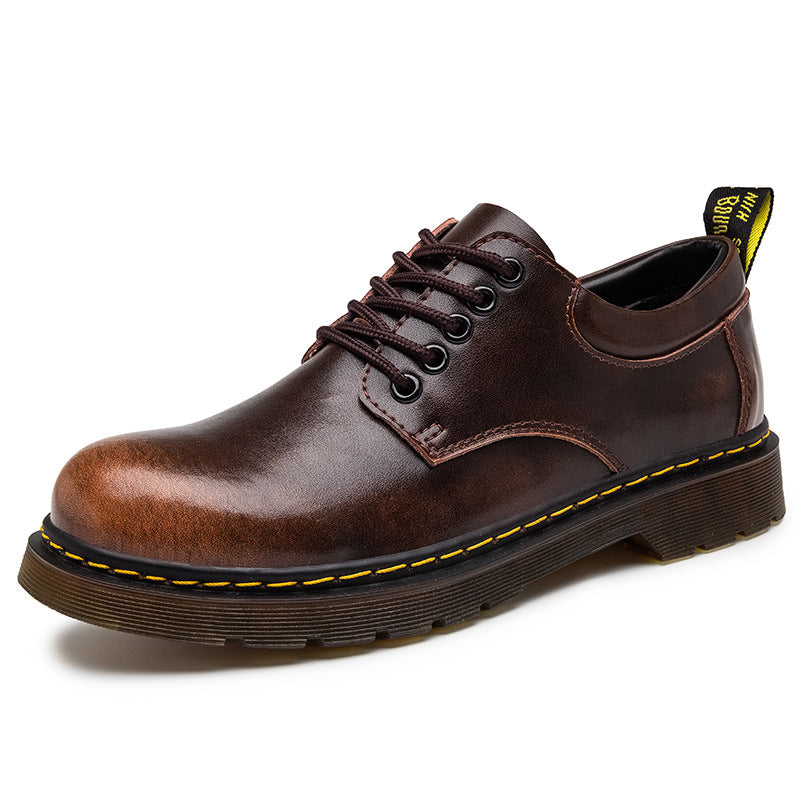Leon - Herren Leder Halbschuhe mit Schnürung und robuster Sohle