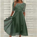 Sophie – Feminines Midikleid mit zarter Spitze