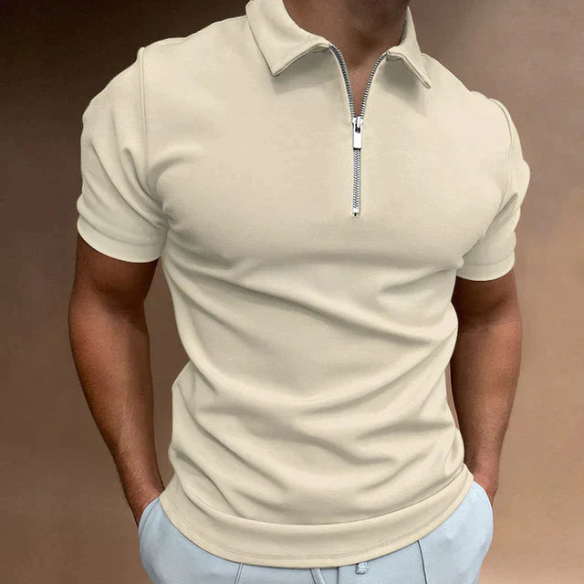 Leon – Herren Kurzarm Poloshirt mit Reißverschluss und Kragen