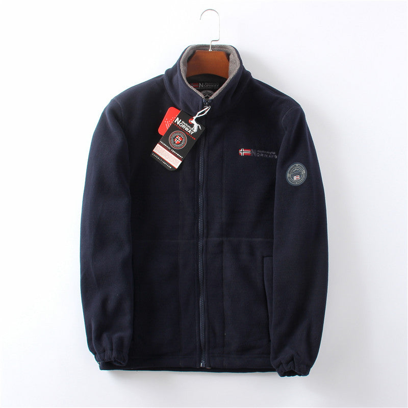 Lucas – Funktionale Herren Fleecejacke mit Stehkragen und Reißverschluss